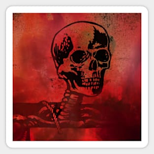 Skull with a red haze. Sticker